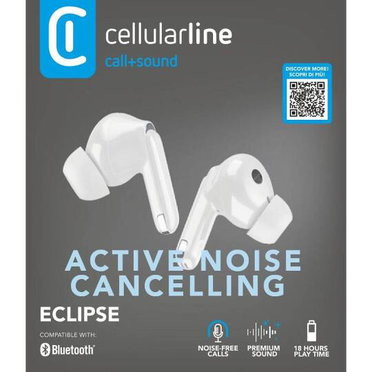 CELLULARLINE Eclipse ANC +ENC Özellikli TWS Bluetooth Kulak İçi Kulaklik Beyaz - 2