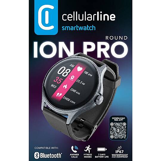 CELLULARLINE Ion Pro Konuşma Özellikli Yuvarlak IP67 Akıllı Saat - 2