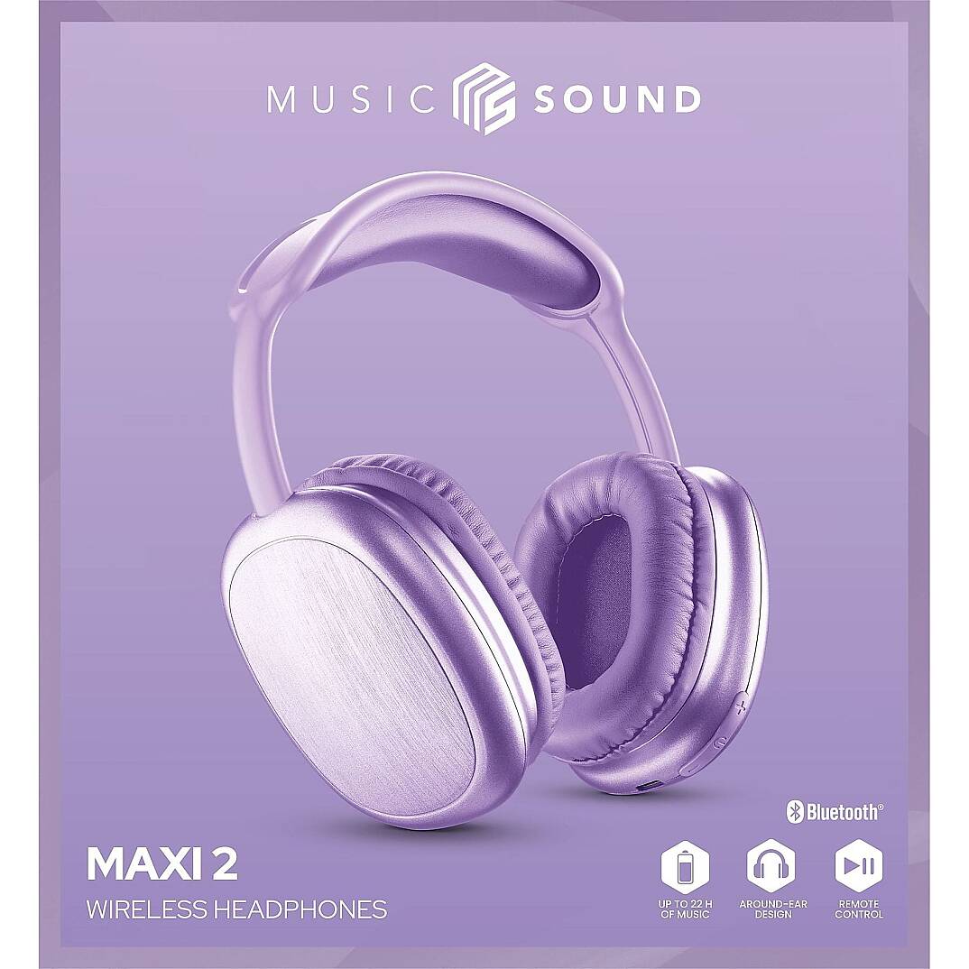 CELLULARLINE Music Sound Maxi 2 Bluetooth Kulak Üstü Kulaklık Lila - 1