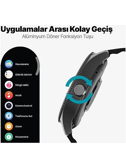 Ttec Tempus 35MM Tft Ekranlı Yuvarlak Metal Kasa Akıllı Saat - 4