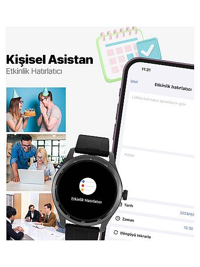 Ttec Tempus 35MM Tft Ekranlı Yuvarlak Metal Kasa Akıllı Saat - 8