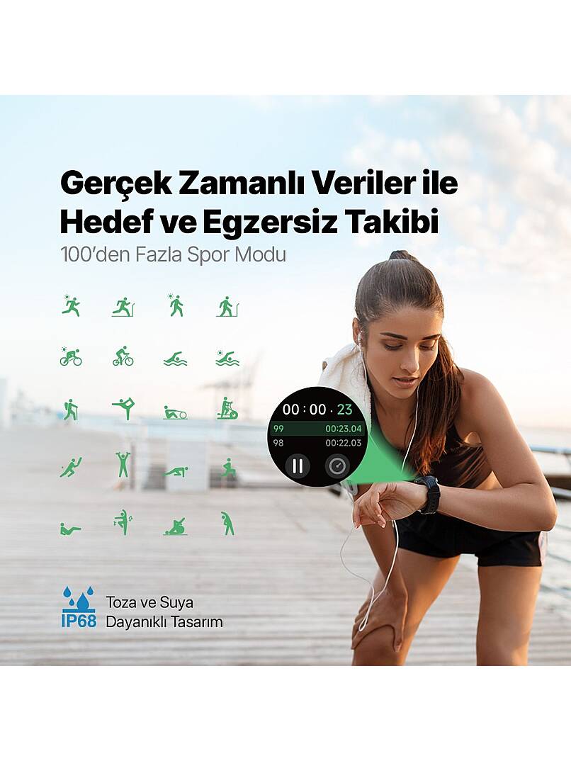 Ttec Tempus 35MM Tft Ekranlı Yuvarlak Metal Kasa Akıllı Saat - 10
