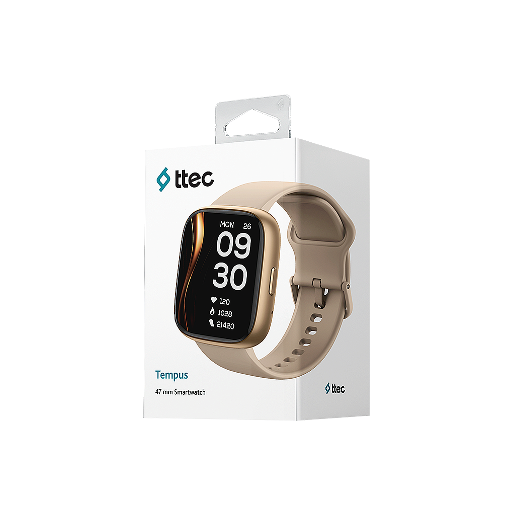 Ttec Tempus 47 mm Dikdörtgen Kasa Akıllı Saat Gold 2S10W - 1