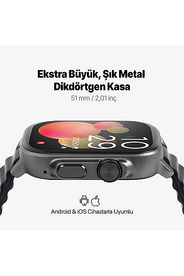 Ttec Tempus 51MM Tft Ekranlı Dikdörtgen Kasa Akıllı Saat